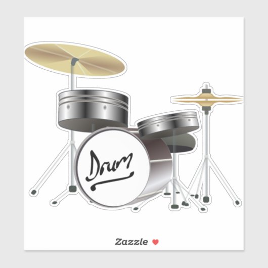 drums-instrumenten-muziekdrum sticker (Vel)