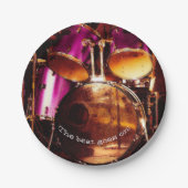 Drums, jam voor gebruik buitenshuis papieren bordje (Voorkant)