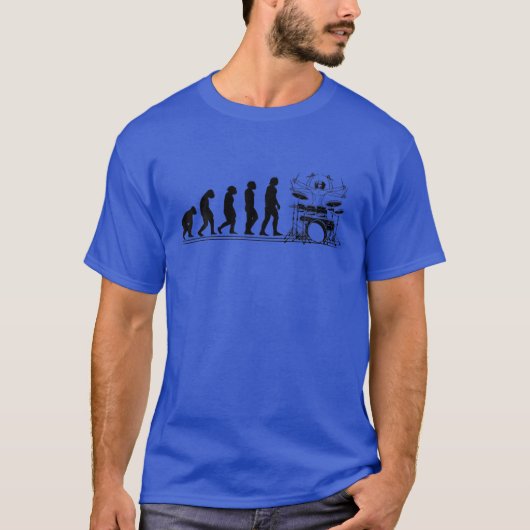 Drums Lessons Evolution Drummer Music Drummer Gift T-shirt (Voorkant)
