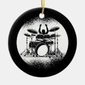Drums Mannen Vrouwen Drum Kit Music Gift Keramisch Ornament (Voorkant)