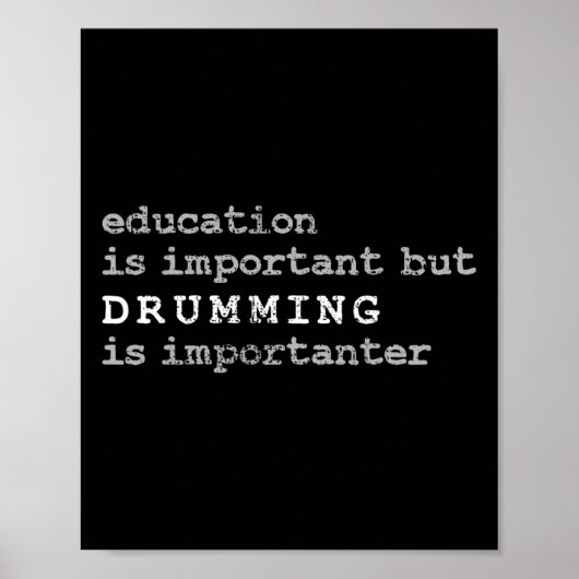 Drums Marching Band Drummer Educatie Poster (Voorkant)