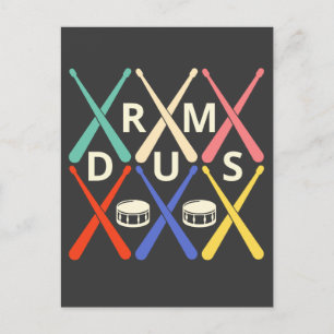 Drums met drum briefkaart