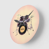 Drums met jouw naam wandklok (Hoek)