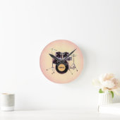 Drums met jouw naam wandklok (Huis)