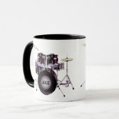 Drums Mok met ýour tekst (Voorkant links)