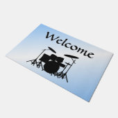 Drums Music Design Blue Deurmat (Schuin)