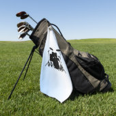 Drums Music Design Blue Golfhanddoek (Groen)