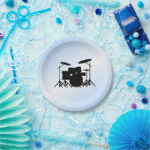 Drums Music Design Blue Papieren Bordje (Feest)