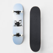 Drums Music Design Blue Persoonlijk Skateboard (Voorkant)