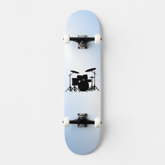 Drums Music Design Blue Persoonlijk Skateboard (Voorkant)