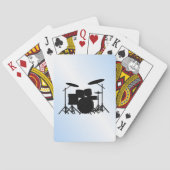 Drums Music Design Blue Pokerkaarten (Achterkant)