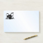 Drums Music Design Blue Post-it® Notes (Op bureau)