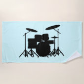 Drums Music Design Blue Strandlaken (Voorkant)
