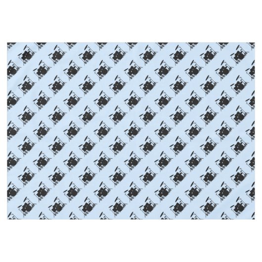Drums Music Design Blue Tafelkleed (Voorkant (Horizontaal))