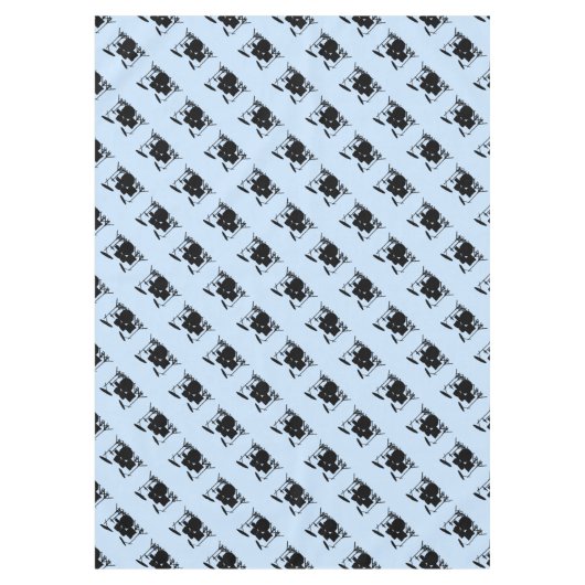 Drums Music Design Blue Tafelkleed (Voorkant)