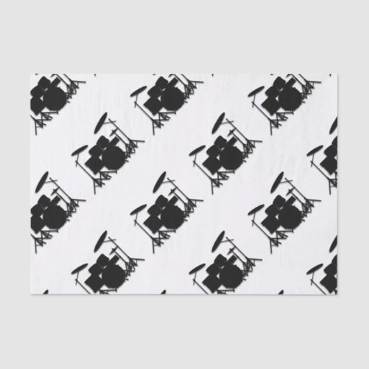 Drums Music Design Shower Curtain Tissuepapier (Voorkant)