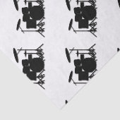 Drums Music Design Shower Curtain Tissuepapier (Detail)