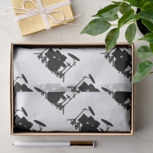 Drums Music Design Shower Curtain Tissuepapier (Geschenk)