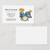 Drums Music Teacher Visitekaartjes | Trommelset (Voorkant / Achterkant)