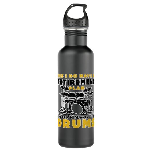 Drums Musician Musical Band Rock Music Drummer Dru Waterfles (Voorkant)