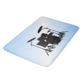 Drums Muziek Ontwerp Blauw Badmat (Gekanteld)