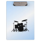 Drums Muziek Ontwerp Blauw Klembord (Voorkant)