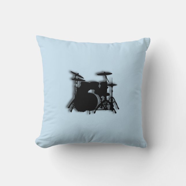 Drums Muziekinrichting Blauw Kussen (Voorkant)