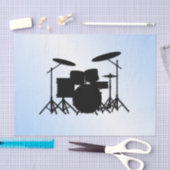 Drums Muziekinrichting Blauw Tissuepapier (Craft)