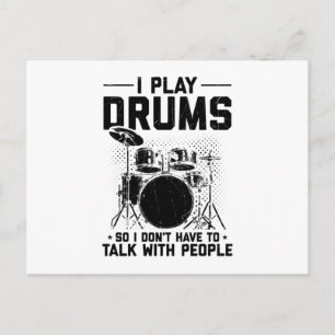 Drums   Muziekinstrument Drummer Gift Briefkaart