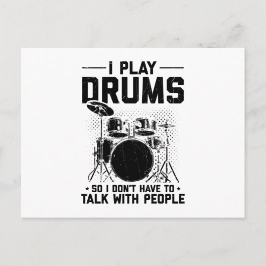 Drums | Muziekinstrument Drummer Gift Briefkaart (Voorkant)