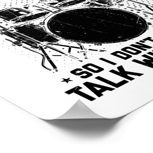 Drums | Muziekinstrument Drummer Gift Poster (Hoek)