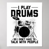 Drums | Muziekinstrument Drummer Gift Poster (Voorkant)