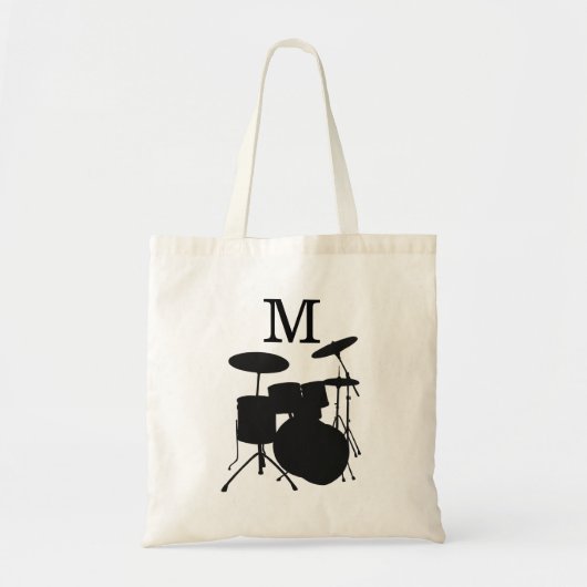 Drums Muziekinstrumenten Docent Student Monogram Tote Bag (Voorkant)