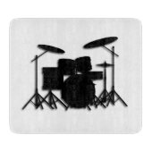 Drums muziekontwerp snijplank (Voorkant)