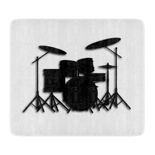 Drums muziekontwerp snijplank (Voorkant)