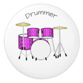 Drums Ontwerp Gepersonaliseerd Keramische Knop (Voorkant)