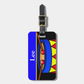 Drums op Bagagelabel met lederen riem (Voorkant verticaal)