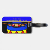 Drums op Bagagelabel met lederen riem (Achterkant horizontaal)