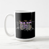 Drums: Paars & Wit Drumstel: 3D Model: Mok (Links)