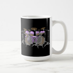 Drums: Paars & Wit Drumstel: 3D Model: Mok