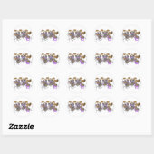 Drums: Paarse & witte drumkit: 3D-model: Ronde Sticker (Vel)