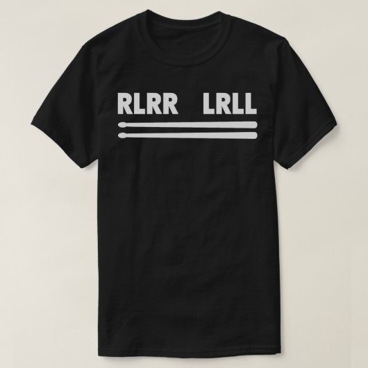 Drums Paradiddle RLRRLRLL Drummer T-shirt (Design voorkant)
