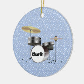 Drums percussie muzieknoten ontwerp keramisch ornament (Links)