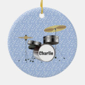 Drums percussie muzieknoten ontwerp keramisch ornament (Achterkant)