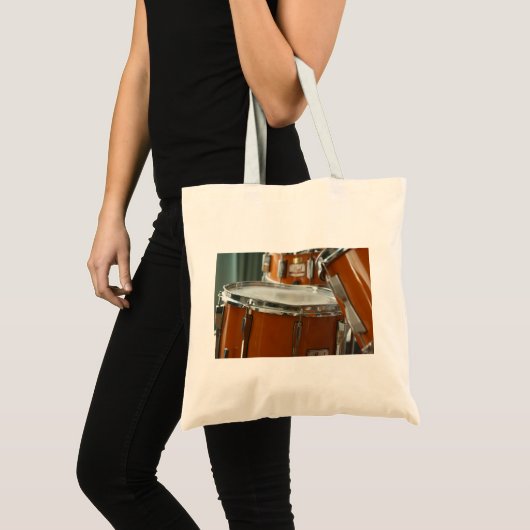 Drums percussie-studentenmuziektas tote bag (Voorkant (product))