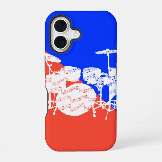 Drums Percussion iPhone 16 Hoesje (Achterkant)