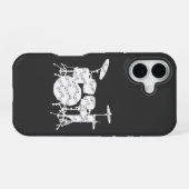 Drums Percussion iPhone 16 Hoesje (Achterkant horizontaal)
