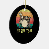  drums Percussion Lover Retro Drummer Gift Keramisch Ornament (Rechts)