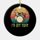  drums Percussion Lover Retro Drummer Gift Keramisch Ornament (Voorkant)