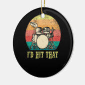  drums Percussion Lover Retro Drummer Gift Keramisch Ornament (Links)
